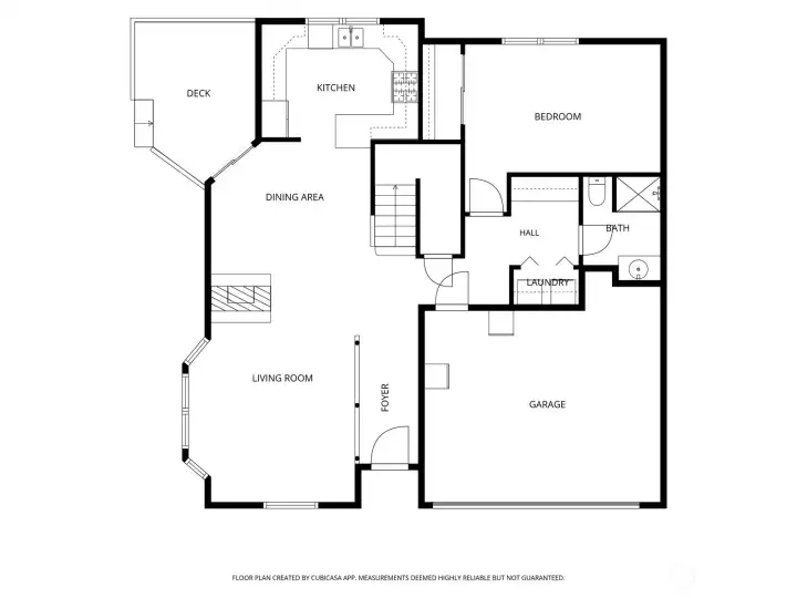Floorplan of the main level.