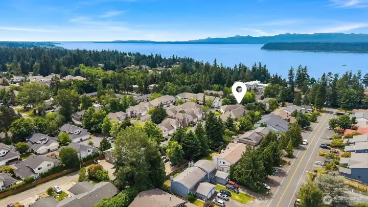 Aerial view facing Southwest.