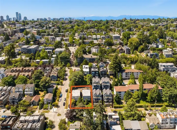 Clear aerial view highlighting the surrounding residential density and strong market demand for new construction in this pocket. Clear aerial view highlighting the surrounding residential density and strong market demand for new construction in this pocket.