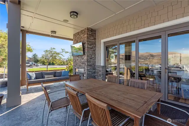 Nice shady spot to enjoy a meal or play board games