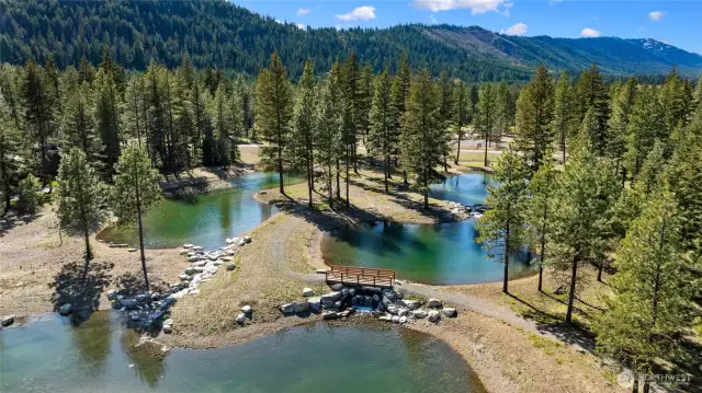 Enjoy an evening walk around the Lakes on the natural trail.