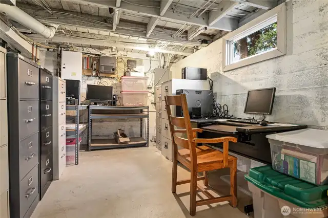 Basement with potential office space or sublet