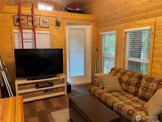 Storage space up top.