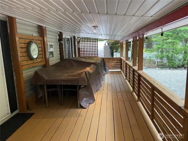 Very nice patio furniture comes with. Covered during the winter