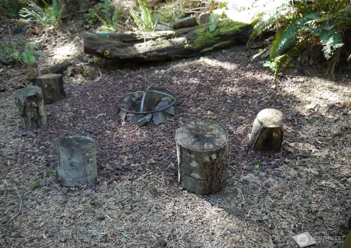 Flat area at the bottom of the property to have a small (safe) campfire.