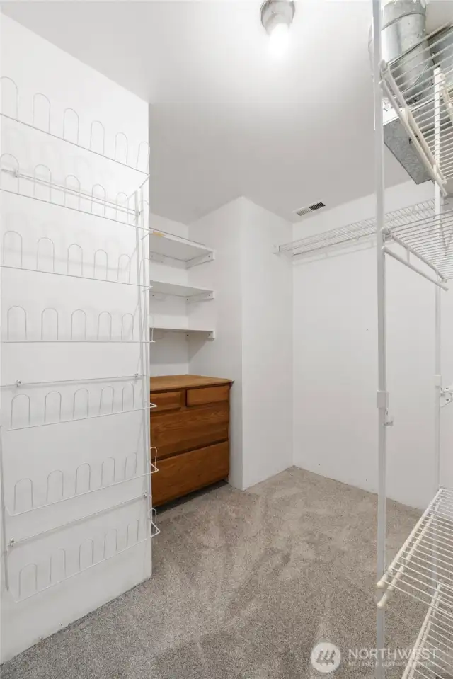 Spacious walk-in closet within the Primary suite.