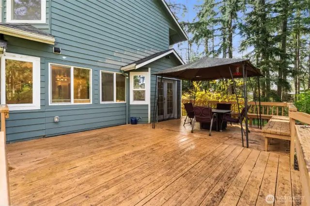 Massive back deck is a perfect spot for summer BBQS!