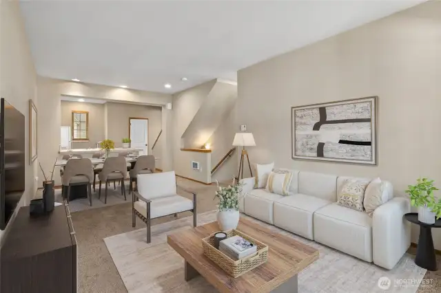 Staged Living, Dining & Eating Area.