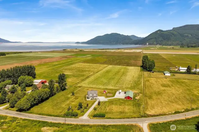 40-acres of fertile Skagit Valley farmland with world-class views and a great home!