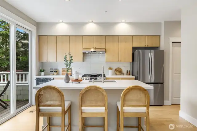 Stainless Steel Appliances Paired with a Powerful Direct Vent Hood