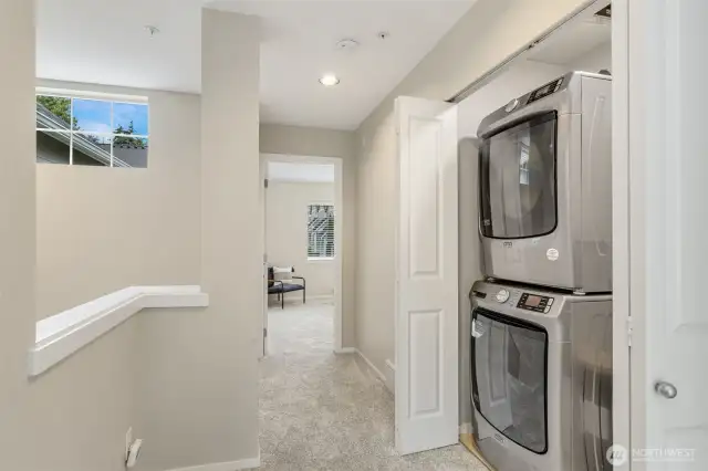 Functional Laundry Space Featuring Energy-Efficient Front-Load Appliances