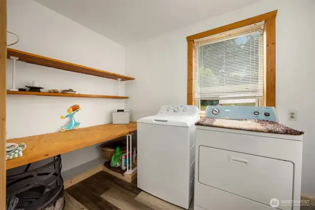 Laundry room is on the main floor and has been recently updated.