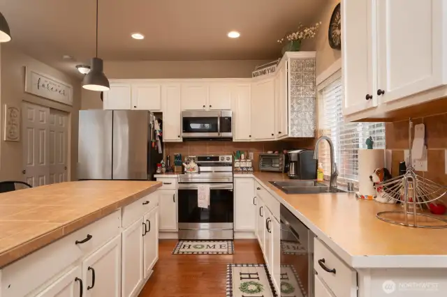 Lots of counter space and storage.