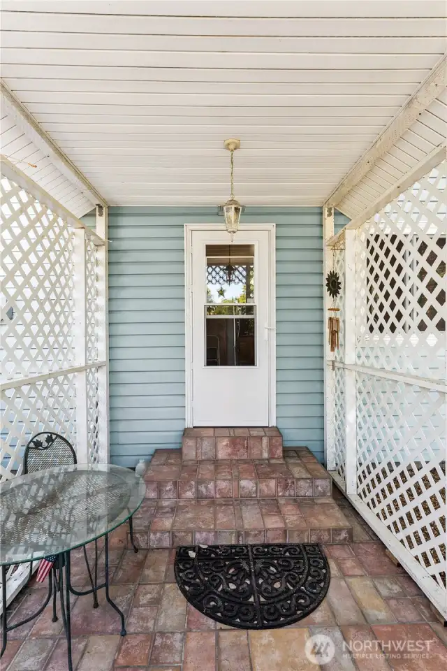 Back door entrance.