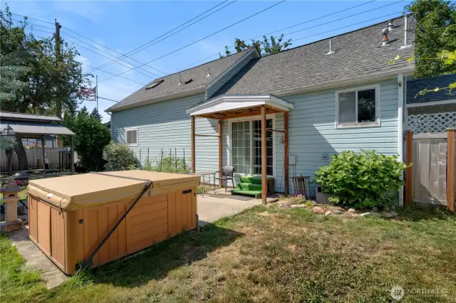 Backyard view - fully fenced.