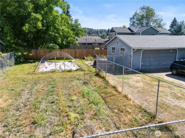 Extra large lot - currently seller used this as a garden space for many years.