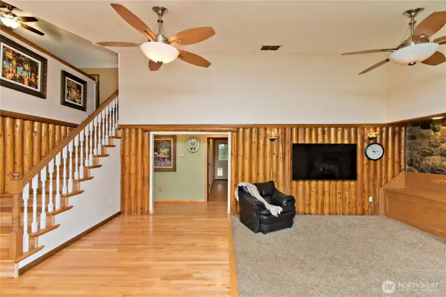 Entering the house with living room to the right.