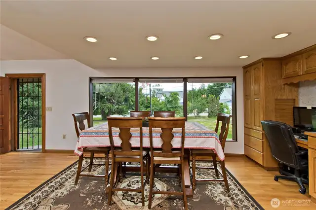 Dining room from the kitchen.