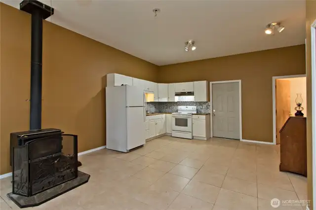 2 bedroom ADU living room and kitchen.