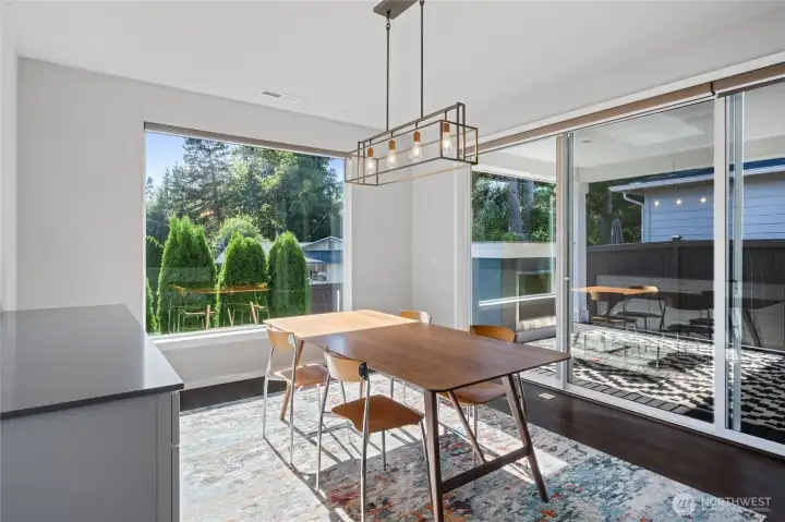 All living space windows and sliding doors have Hunter Douglas electric blinds