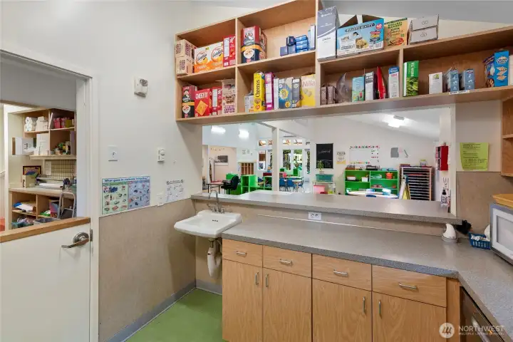 ...with plenty of cabinets and storage space.