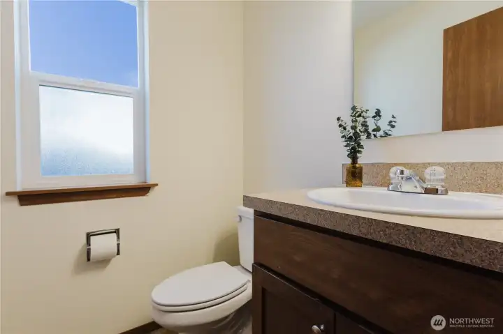 Powder room on the first floor