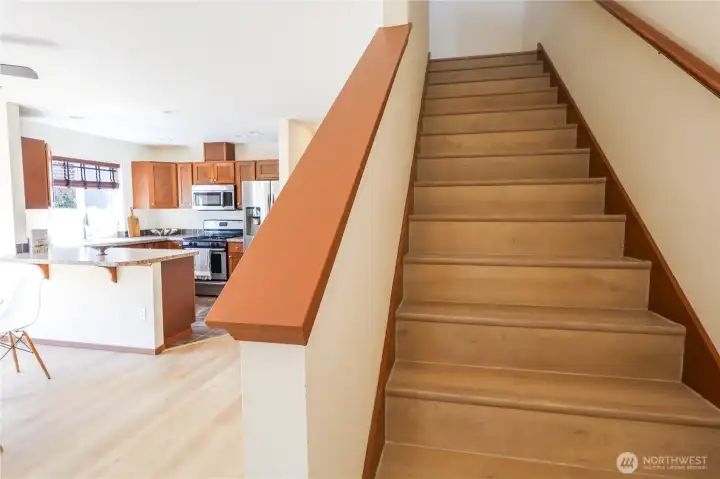 Stairs overseeing the first floor