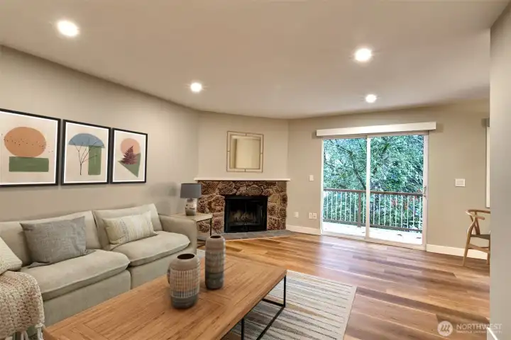 Livingroom virtually staged