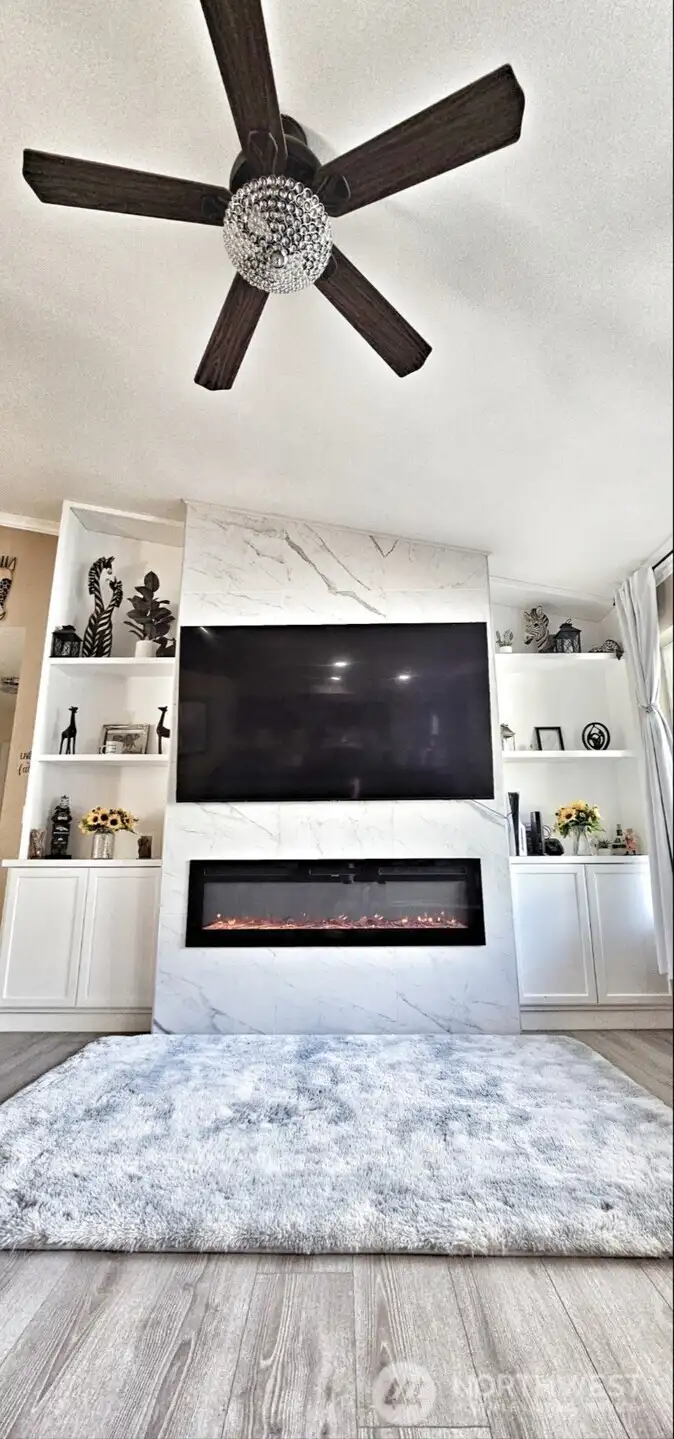 Gorgeous marble built-ins