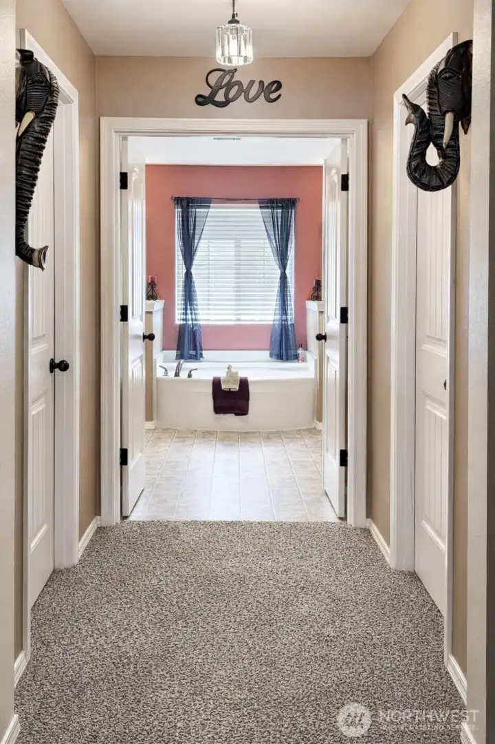 Primary #1 Closets into bathroom