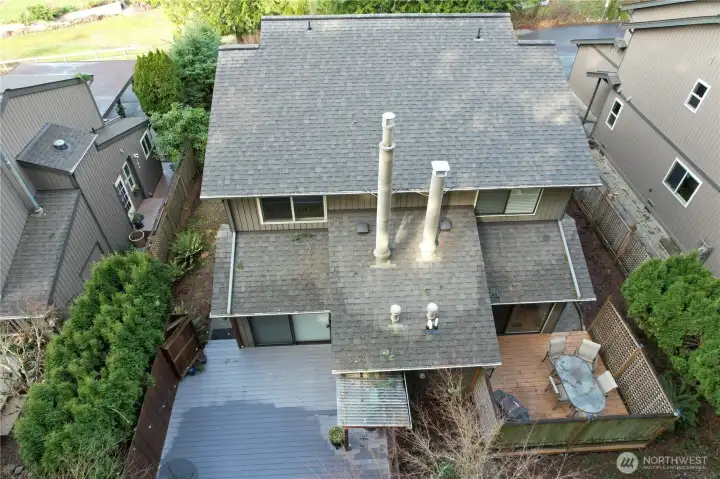 looking north from Big Rock Garden private deck on the left