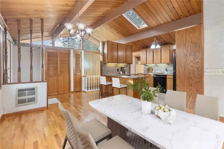 Dining Room/Kitchen Virtually Staged