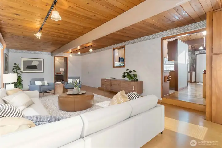 Family Room Virtually Staged