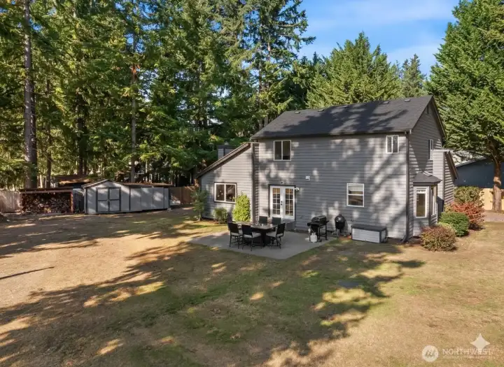 Also a 10x10 shed with lean-to (partially enclosed)