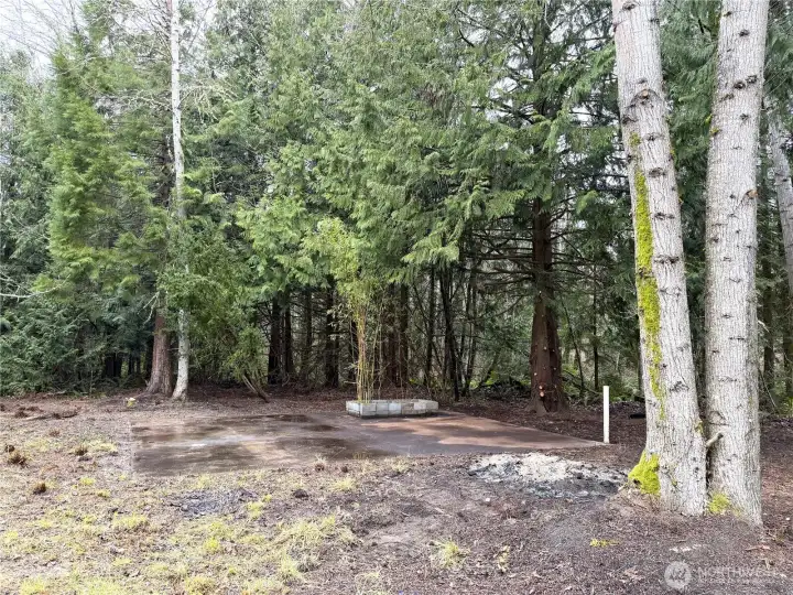 24'x30' concrete slab on the property