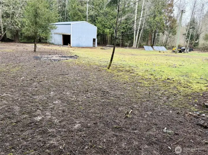 A portion of cleared building site