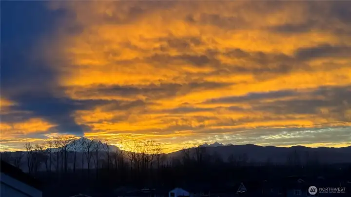 Sunrise of Mt Baker's Shadow from Primary Bedroom