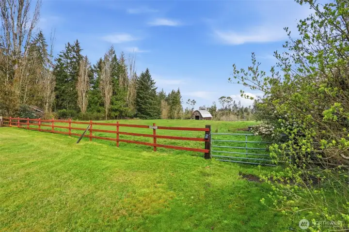 The pasture cross-fencing.