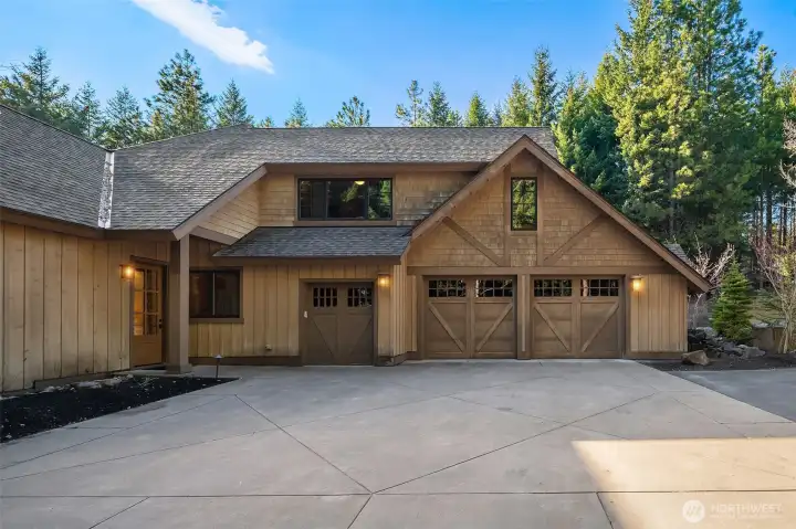 2 cars and golf cart parking