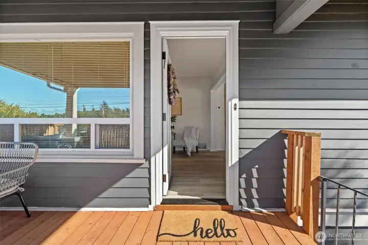 New deck to completely remodeled home