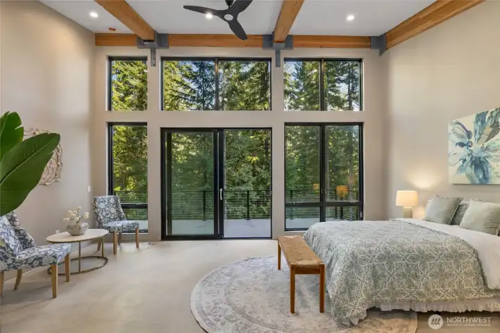 Here is a photo of the guest house, very large area and views to boot. You can enjoy outside on the front deck or the rear deck.