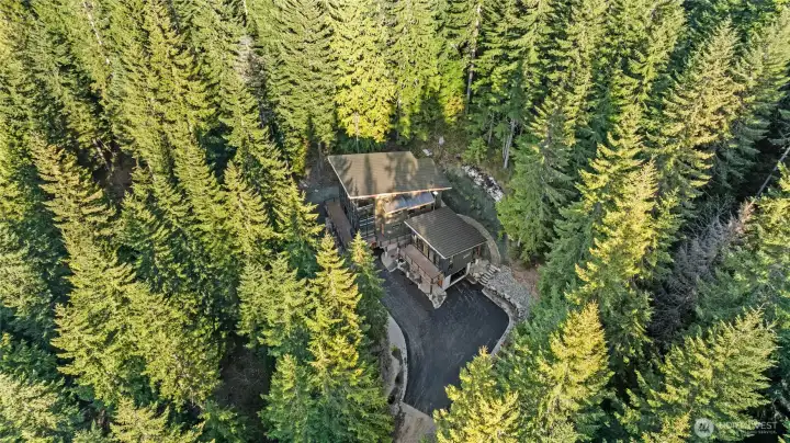 Another aerial home site view.