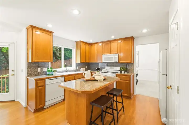 kitchen near formal dining room