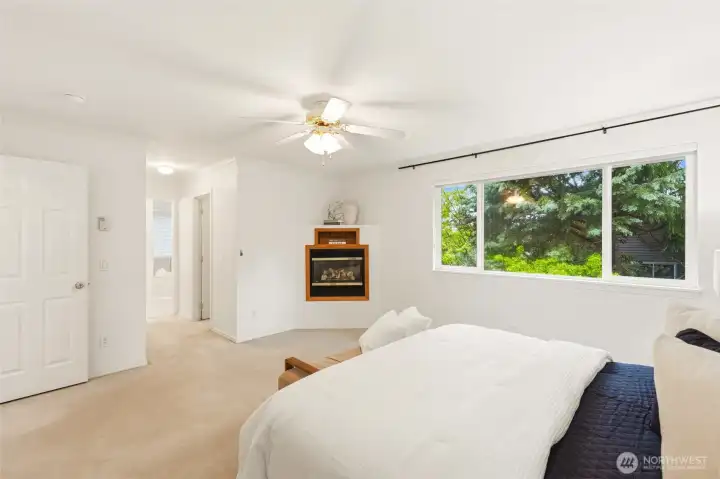 primary suite with large windows