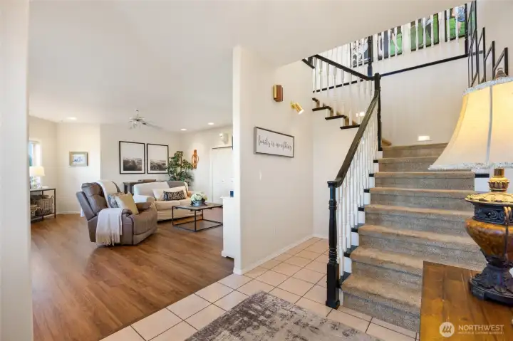 Stairwell to upstairs living space