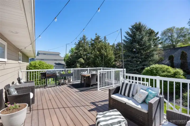Deck off of back of home -facing  East