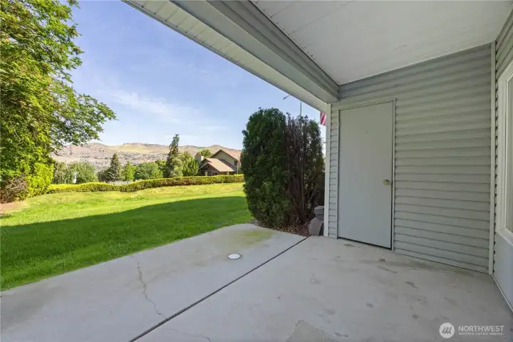 Oversized patio and views of Lakeside Park providing waterfront living at a fraction of the cost.