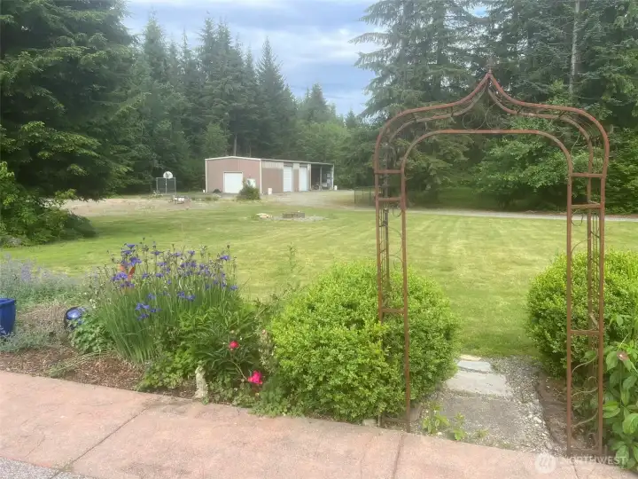 Spacious yard area for garden or other activities