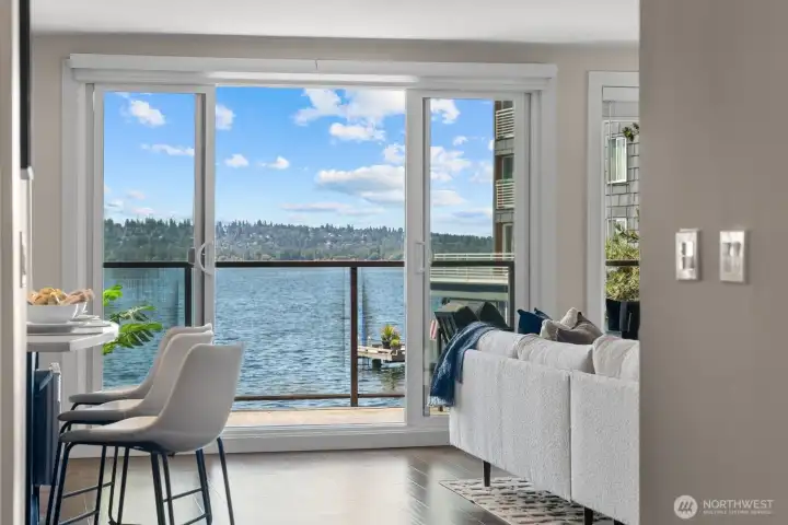 The glorious views and mesmerizing sounds of the lake demand your attention and your gaze. The glorious views and mesmerizing sounds of the lake demand your attention and your gaze.