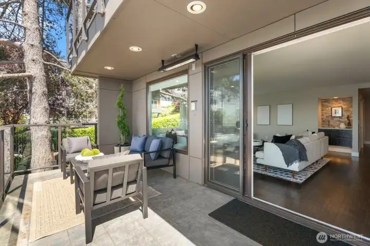 Enjoy this space in all of our seasons with an infrared ceiling heater to keep things cozy. Enjoy this space in all of our seasons with an infrared ceiling heater to keep things cozy.